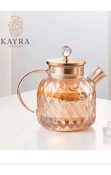 Kabartmalı Borosilikat Cam Demlik 1000ml Royaleks-cm-2006 Yok