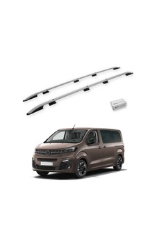 Turtle Opel Zafira Life Mk3 2019-2025 / Uzun Şasi Tavan Çıtası Crown Gri