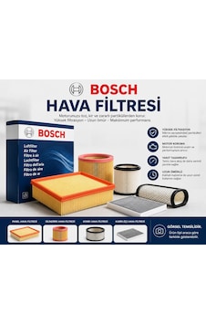Bosch Fiat Egea 1.3 Multijet 95 Hp Hava Filtresi 2015-2026 Bosch Fiat Egea 1.3 Multijet 95 Hp Hava Filtresi 2015-2026