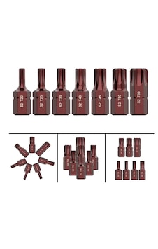 Ht- Arm 10 Adet Kısa T20 Torx Bits Uç Kaplamalı Ht- Arm 10 Adet Kısa T20 Torx Bits Uç Kaplamalı