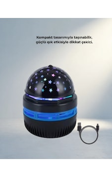 Yıldız Işıklı Döner Projektör Gece Lambası Usb Bağlantılı Yıldız Işıklı Döner Projektör Gece Lambası Usb Bağlantılı