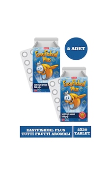 Easyvit Easy Fishoil Plus Tutti Frutti Aromalı Balık Yağı 2 x 30 Tablet Easyvit Easy Fishoil Plus Tutti Frutti Aromalı Balık Yağı 2 x 30 Tablet