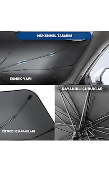 Honda City, Opel Astra, Peugeot 308, Citroen C4, Fiat Linea Uyumlu Oto Şemsiye Diğer
