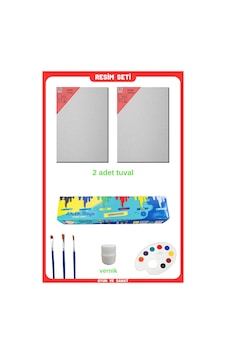 Resim Tuval Ressam Seti, Resim Başlangıç Set, Tuval Fırça Vernik Set Resim Tuval Ressam Seti, Resim Başlangıç Set, Tuval Fırça Vernik Set