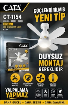 Cata Lodos Fan Led 62w Ct-1154 Kumandalı Işıklı Vantilatör E27 Duylu Değildir Cata Lodos Fan Led 62w Ct-1154 Kumandalı Işıklı Vantilatör E27 Duylu Değildir