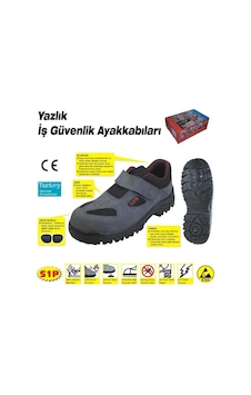 414 Yazlık S1 40 No Çelik Burunlu Ayakkabı Çok Renkli