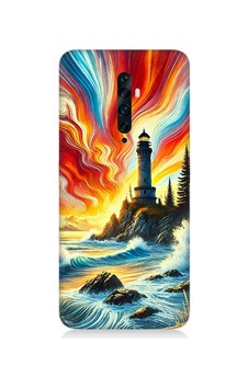 Oppo Reno 2z Uyumlu Alevli Fener Kayalık Yalnızlığı Desenli Silikon Kılıf Çok Renkli Oppo Reno 2z Uyumlu Alevli Fener Kayalık Yalnızlığı Desenli Silikon Kılıf Çok Renkli