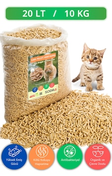 Sodra Organik Çam Kokulu Pelet Kedi Kumu 6 MM 20 L Sodra Organik Çam Kokulu Pelet Kedi Kumu 6 MM 20 L