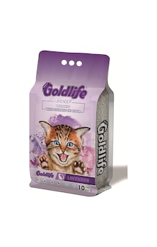 Goldlife Lavanta Kokulu İnce Topaklaşan Bentonit Kedi Kumu 10 L Goldlife Lavanta Kokulu İnce Topaklaşan Bentonit Kedi Kumu 10 L