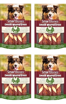 Smartbones Tavuk Sargılı Stick Medium Köpek Ödülü 5 Li 137 Gr. X 4 Adet Smartbones Tavuk Sargılı Stick Medium Köpek Ödülü 5 Li 137 Gr. X 4 Adet