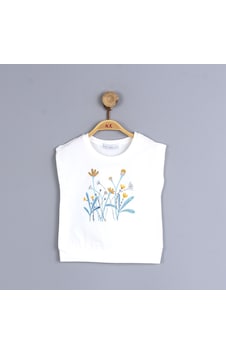 Xo Kids P-003453 Nk 32600 Kız Çiçekli Bluz 6-36 Ay Ekru - Mavi Xo Kids P-003453 Nk 32600 Kız Çiçekli Bluz 6-36 Ay Ekru - Mavi