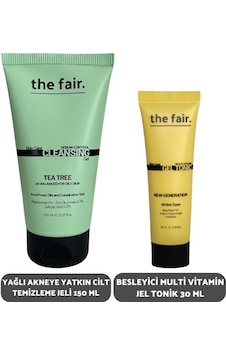 The Fair Tea Tree Sebum Control Yüz Temizleme Jeli 100 ML + Multi Vitamin Jel Tonik 30 ML The Fair Tea Tree Sebum Control Yüz Temizleme Jeli 100 ML + Multi Vitamin Jel Tonik 30 ML