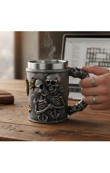 Kuru Kafa Tasarımlı 3d Paslanmaz Çelik Kupa Bardak Diğer Kuru Kafa Tasarımlı 3d Paslanmaz Çelik Kupa Bardak Diğer