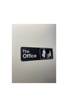 The Office Kapı Tabelası 17cmx6cm Siyah