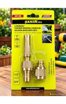 Dordoi Şahin 2 Parça Yüksek Basınçlı Hortum Sulama Başlığı Seti Pirinç Bahçe Sulama Aparatı 0 - 10 CM Dordoi Şahin 2 Parça Yüksek Basınçlı Hortum Sulama Başlığı Seti Pirinç Bahçe Sulama Aparatı 0 - 10 CM