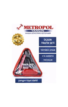 Belgeli Tüvtürk Uyumlu Üçgen Trafik Seti Bez Çantalı Karayolları Onaylı - 874366504