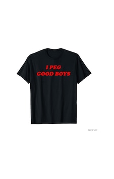 Flood Of Style I Peg Good Boys Komik Y2k 2000'ler 90'lar İlham Veren Mizah T-shirt Erkekler Kadınlar Için % Siyah
