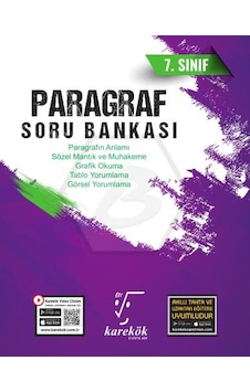 7. Sınıf Paragraf Soru Bankası Karekök Yayınları