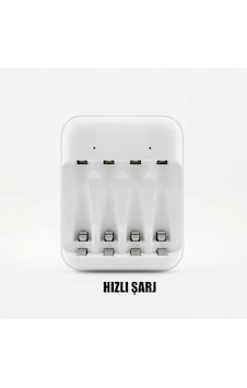 4lü Hızlı Aa +aaa Kalem Pil Şarj Cihazı Aleti - Sadece Ni Mih Ni-mh/ni-cd Şarjlı Pıllere Uyumludur 4lü Hızlı Aa +aaa Kalem Pil Şarj Cihazı Aleti - Sadece Ni Mih Ni-mh/ni-cd Şarjlı Pıllere Uyumludur