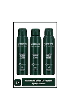 Watsons Wild Wind Deodorant Sprey Erkek Pudrasız 3 150 Ml Watsons Wild Wind Deodorant Sprey Erkek Pudrasız 3 150 Ml