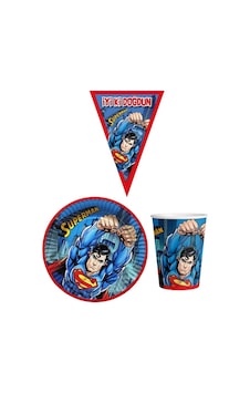Superman 8 Kişilik Erkek Doğum Günü Mini Set Erkek Çocuk Parti Seti Superman 8 Kişilik Erkek Doğum Günü Mini Set Erkek Çocuk Parti Seti