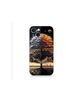 Apple Uyumlu iPhone 15 Gece Ve Gündüz Desenli Silikon Kılıf Silikon Apple Uyumlu iPhone 15 Gece Ve Gündüz Desenli Silikon Kılıf Silikon