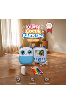 Torima Cmr-21 Mavi Dijital Video Kayıt Fotoğraf Çocuk Kamerası Termal Resim Kağıt Baskılı Yazıcı Torima Cmr-21 Mavi Dijital Video Kayıt Fotoğraf Çocuk Kamerası Termal Resim Kağıt Baskılı Yazıcı