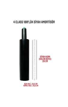 Tura Ofis 4 class 100'lük Siyah Amortisör Ofis Koltuğu Yedek Parç Tura Ofis 4 class 100'lük Siyah Amortisör Ofis Koltuğu Yedek Parç