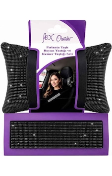 Işıltılı Pırlanta Taşlı Ergonomik Boyun Yastığı Ve Konforlu Emniyet Kemer Süngeri Seti Üniversal Siyah Glz02808127 Işıltılı Pırlanta Taşlı Ergonomik Boyun Yastığı Ve Konforlu Emniyet Kemer Süngeri Seti Üniversal Siyah Glz02808127