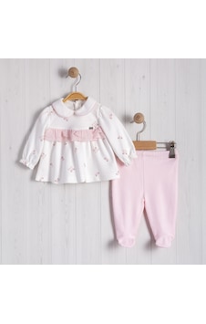 Lamato Baby Kelebek Baskılı Şifon Fırfırlı Bebe 2'li Kız Takım Pembe Lamato Baby Kelebek Baskılı Şifon Fırfırlı Bebe 2'li Kız Takım Pembe