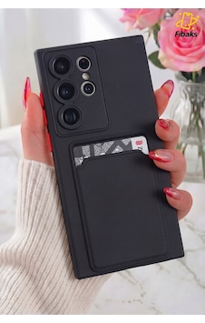 Fibaks Galaxy S23 Ultra Uyumlu Kılıf Kamera Korumalı Kartlıklı Cüzdanlı Siyah Tuşlu Siyah Silikon Kapak Fibaks Galaxy S23 Ultra Uyumlu Kılıf Kamera Korumalı Kartlıklı Cüzdanlı Siyah Tuşlu Siyah Silikon Kapak