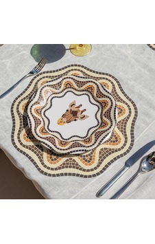 Mosaic Kağıt Tabak 26 Cm 12'li Paket Gri Mosaic Kağıt Tabak 26 Cm 12'li Paket Gri
