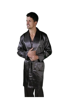 Ancelo 333 Saten Pijama Takım Ve Robdöşambr 3lü Damat Çeyiz Set Füme Ancelo 333 Saten Pijama Takım Ve Robdöşambr 3lü Damat Çeyiz Set Füme