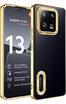 Xiaomi Mi 13 Pro Kılıf Kamera Korumalı Logo Gösteren Zore Omega Kapak Gold Xiaomi Mi 13 Pro Kılıf Kamera Korumalı Logo Gösteren Zore Omega Kapak Gold