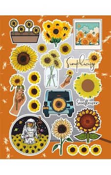 Ayçiçeği Sticker Seti Laptop Ajanda Pc Tablet Telefon Defter Etiket Bullet Journal Diğer Ayçiçeği Sticker Seti Laptop Ajanda Pc Tablet Telefon Defter Etiket Bullet Journal Diğer
