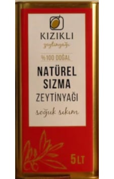 Kızıklı Soğuk Sıkım Naturel Sızma Zeytinyağı Teneke 5 L Kızıklı Soğuk Sıkım Naturel Sızma Zeytinyağı Teneke 5 L