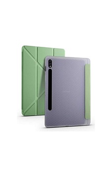 Aksesuarcim S7 Sm-t870 T875 İle Uyumlu Kılıf Silikon Yumuşak Kalem Bölmeli Esnek 4 Farklı Stand Olabilen Tablet Kılıfı Açık Yeşil Sku: Zeusb0fhj7mr55 Arka Kapak
