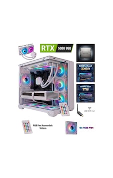 Ga-deluxe Beyaz Geforce Rtx 5060 Amd Ryzen 9 9900x 32 Gb 1 Tb Ssd Tekli Kasa Masaüstü Oyuncu Bilgisayarı Cm5060wtk32gb Ga-deluxe Beyaz Geforce Rtx 5060 Amd Ryzen 9 9900x 32 Gb 1 Tb Ssd Tekli Kasa Masaüstü Oyuncu Bilgisayarı Cm5060wtk32gb