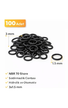3x1.5 Mm Nbr 70 Shore O-ring Mazot Geri Dönüş Contası 3x1,5 Oring 100 Adet 3x1.5 3x1.5 Mm Nbr 70 Shore O-ring Mazot Geri Dönüş Contası 3x1,5 Oring 100 Adet 3x1.5