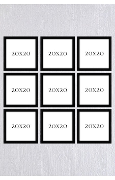 9lu 20x20 Siyah Çerçeve Seti 9lu 20x20 Siyah Çerçeve Seti