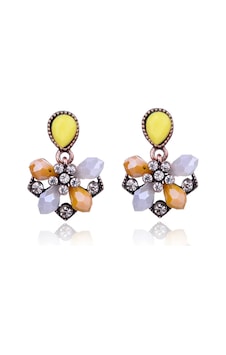 Kristal Damlalar Küpe No5 Sarı Kristal Damlalar Küpe No5 Sarı