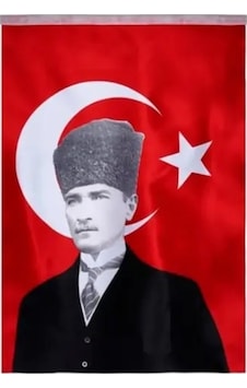 İnter Atatürklü Bayrak 70x105 Atatürklü Türk Bayrağı 70 x 105 CM