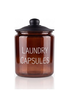 Laundry Yazılı Amber Cam Deterjan Kavanozu, Siyah Kapaklı Banyo Ve Çamaşır Düzenleyici Büyük Çok Renkli Laundry Yazılı Amber Cam Deterjan Kavanozu, Siyah Kapaklı Banyo Ve Çamaşır Düzenleyici Büyük Çok Renkli