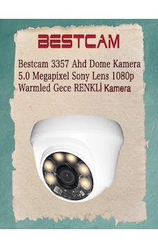Ahd 3357 Dome Kamera 5 Mp Sony Lensli 1080p Warm Led Gece Renkli Ahd 3357 Dome Kamera 5 Mp Sony Lensli 1080p Warm Led Gece Renkli
