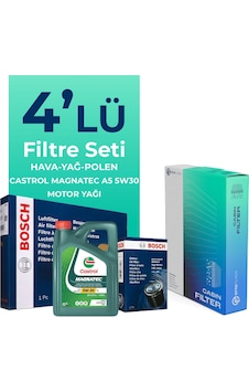 Bosch Suzuki Vitara 1.4 Turbo Filtre Bakım Seti Castrol Motor Yağlı (2015-2021) 4 Lü Bosch Suzuki Vitara 1.4 Turbo Filtre Bakım Seti Castrol Motor Yağlı (2015-2021) 4 Lü