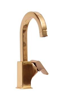 Altın Kuğu Lavabo Bataryası Lüx Pirinç Altın Kuğu Lavabo Bataryası Lüx Pirinç