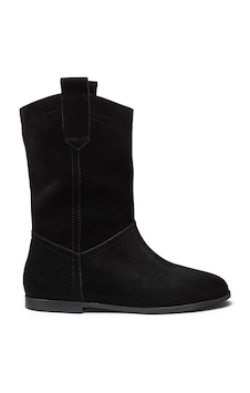 Desen Shoes Desen Ayakkabı Bayan Bot Siyah Süet Deri