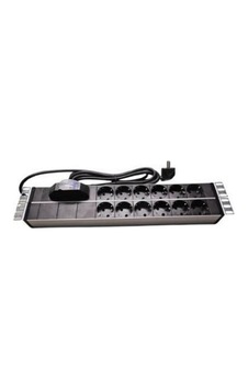 19" 2u Pdu: 12 X Schuko Tip Soketli, 16a Sigortalı, 1,5m 3x1.5mm2 Cee 7/7 Tip Fişli Kablolu 19" 2u Pdu: 12 X Schuko Tip Soketli, 16a Sigortalı, 1,5m 3x1.5mm2 Cee 7/7 Tip Fişli Kablolu