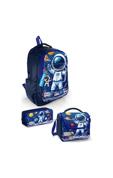 Coral High Lacivert Astronot Desenli 3 Lü Okul Çanta Seti 33252 Coral High Lacivert Astronot Desenli 3 Lü Okul Çanta Seti 33252