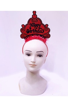 Mey İthalat Happy Birthday Neon Kırmızı Renk Doğum Günü Tacı 24x15 Cm Mey İthalat Happy Birthday Neon Kırmızı Renk Doğum Günü Tacı 24x15 Cm